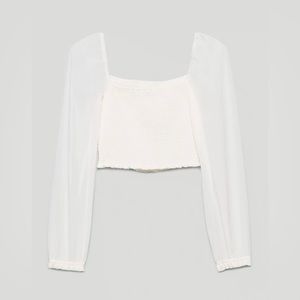 Aritzia Wilfred Saga Blouse White